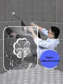30/20/10/5pcs Transparent Adhesive Wall Hooks | Stainless Steel Rust-Proof Hooks With Transparent Adhesive Pads! No Drilling Required, Waterproof And Oil-Resistant - Perfect For Bathroom, Kitchen And Dorm! Strong Load-Bearing, Can Hang Towels, Bags And Kitchen Utensils - Essential Home Organization Tool! - Default - View 3