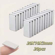20pcs Neodymium Bar Magnets, 20X10X5mm, 10*10*5mm, N35 Rare Earth Neodymium Magnets , Suitable For Office, Fridge, Kitchen - 20pcs - View 10