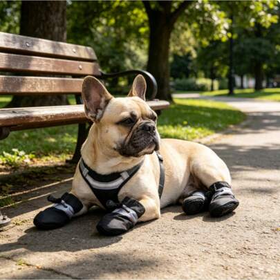 Cubiertas para patas de mascotas para exteriores de todas las estaciones, anti-suciedad, antideslizantes, reflectantes, suela suave, transpirables, ajustables