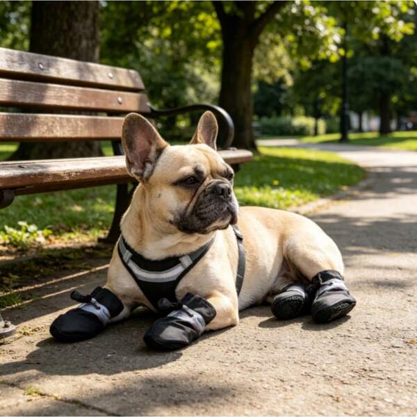 All-Season Pet Outdoor Paw Covers, Anti-Dirt, Non-Slip, Reflective, Soft Sole, Breathable, Adjustable