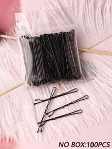 150pcs Solid Color Straight Bob Hair Clips, Suitable For Daily Use And Perming/Dyeing, Summer Beach Travel Essential, Halloween Gold Hair Accessories - Black - View 28