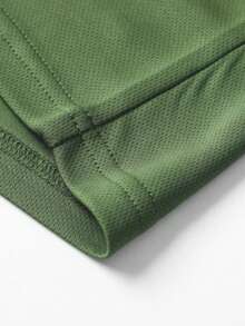 Men's Sports Long Sleeve Polo Shirt T-Shirt Suitable For Daily Wear, Commuting And Work - Army Green - View 10
