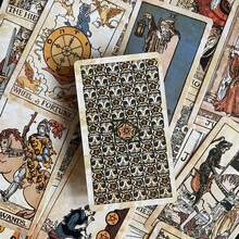 12x7cm Vintage Classic Rider-Waite Tarot Cards, English Language, With Guidebook, Tarot Card Game For Enthusiasts, Divination And Prediction Card Game - Multicolor - View 4