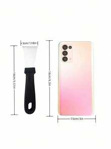 2pcs 14cm Straight/Curved Scraper, Refrigerator Defrosting Scraper, Kitchen Cleaning Tool, Pot Bottom Scraper, Degreasing Tool, Black Smoke Scraper - Multiple Styles - View 3
