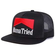 1pc Men's MAMA TRIED Snapback Hat, Personalized Letter Embroidery Baseball Cap, Street Hip-Hop Fashion Casual Hat, Spring/Autumn Travel, Beach Vacation - Multicolor - View 9