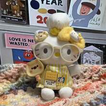 Sanrio New Chef Hat Hello Kitty Plush Doll Keychain Backpack Pendant Doll Figurine Holiday Gift - Multicolor - View 6