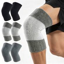 2pcs Thickened Towel Knee Pads, Soft Comfortable Warm Design, Unisex, Suitable For Running, Hiking, Fitness And Daily Activities - Multicolor - View 7