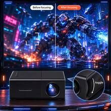 2026 Upgraded Portable Mini Home Projector, Built-In Speaker, Fast Focus, Compatible With Smartphone/Tablet/Laptop/TV Stick, USB-LCD Projector, Suitable For Movies, Games, Presentations, Home Entertainment - Yellowish White - View 6