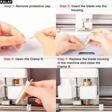KALAY Premium Fine-Point Blade + Housing & 3 Cutting Blades- Works With /Maker/Explore 3/Explore Air 2/Air/One Machines, For Slicing Cuts Glitter Vinyl, Cardstock, Faux - Premium Fine Point Blade - View 7