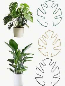 [1-3pcs]Anti-Tip Plant Support Stand, Durable Tortoise Shell Shaped Bamboo Plant Support, Green Plant Fixing, Flower Stand Plant Stem Support - Suitable For Climbing Plants, Gardening Plant Support Stand, Lattice Support With Golden Plant Stems - Stable Grip, Unique Climbing Plant Design - A - View 2