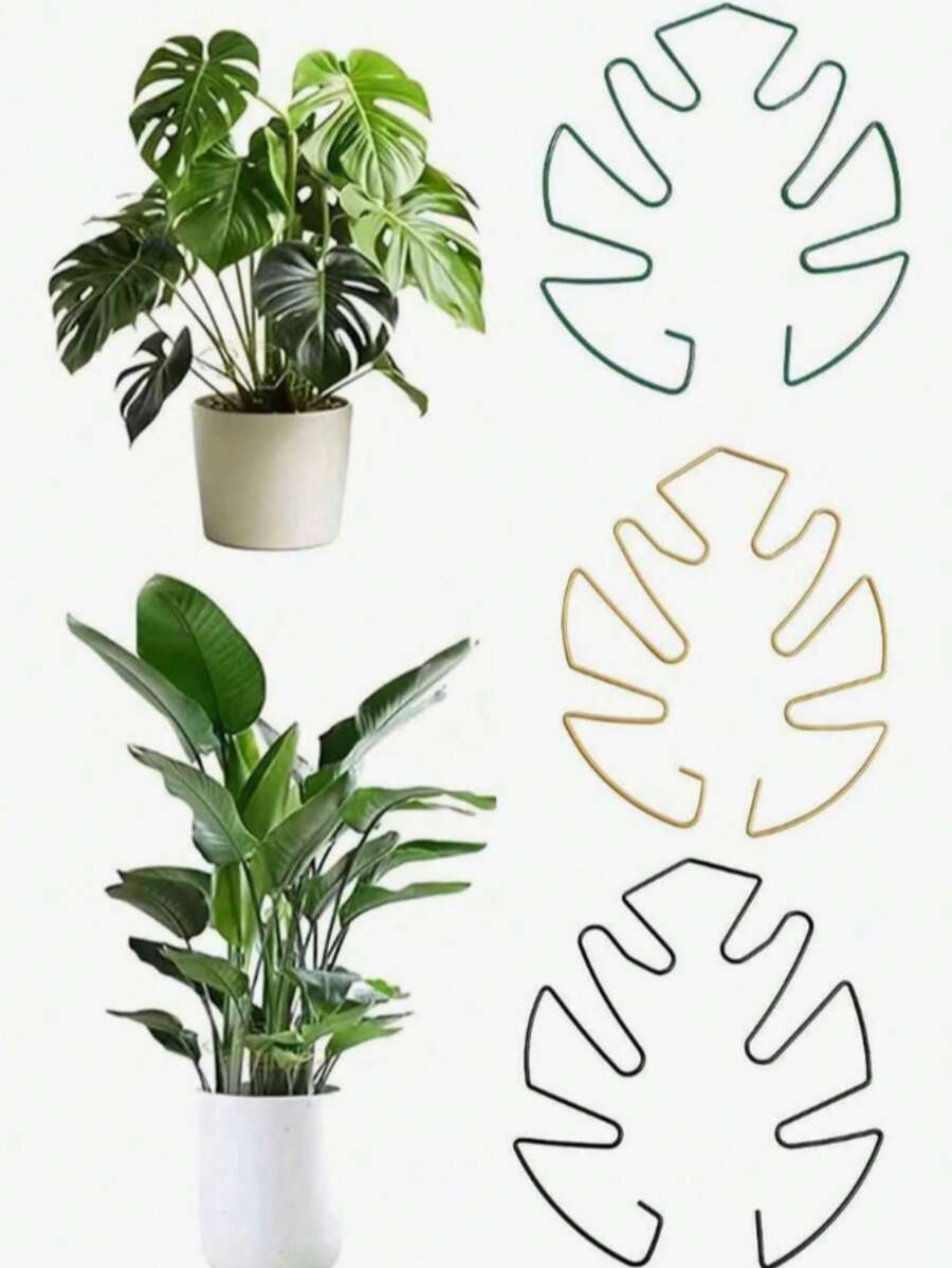 [1-3pcs]Anti-Tip Plant Support Stand, Durable Tortoise Shell Shaped Bamboo Plant Support, Green Plant Fixing, Flower Stand Plant Stem Support - Suitable For Climbing Plants, Gardening Plant Support Stand, Lattice Support With Golden Plant Stems - Stable Grip, Unique Climbing Plant Design