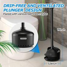Toilet Plunger With Holder,Plungers For Bathroom With Holder,Plunger With Cover,Bathroom Decor,Bathroom Accessories,Toilet Bowl Cleaners,(19inch) - Pearl White - View 11