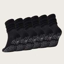 2/4/6/8 Pairs Women's Pilates Slouch Crew Yoga Socks, Non-Slip Grip For Ballet Dance And Hospital Workout - Multicolor - View 12