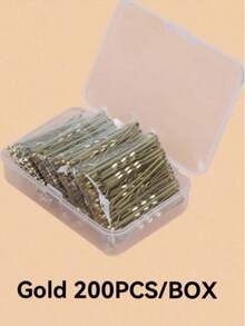 150pcs Solid Color Straight Bob Hair Clips, Suitable For Daily Use And Perming/Dyeing, Summer Beach Travel Essential, Halloween Gold Hair Accessories - Black - View 11