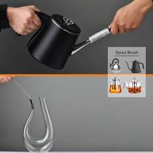 5pcs Water Bottle Cleaning Brush Set - Suitable For Narrow Mouth Beer Bottles, Sports Water Bottles (Includes Straw Brush), Water Bottle Spout/Lid Cleaning Brush, Long Handle Water Bottle Cleaning Brush, Daily Drinking Cup Cleaning Tools, Long Handle Cleaning Supplies Tools, Household Cleaning Supplies Tools Brush, Halloween, Christmas - B-black - View 6
