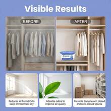 1pc, 3pcs, 5pcs Fresh Fragrance Moisture Absorber Box With Visible Water Collection Design, Disposable Anti-Mold Dehumidifier Desiccant Box Multi-Pack For Home Humidity Control, Odor Removal And Moisture-Proof Container, Suitable For Wardrobe, Cabinet, Shoe Rack, Drawer, Bedroom, Bathroom, Kitchen, Dorm, Apartment, Storage Room, Basement, Garage, RV, Bookshelf, Clothing Storage And Office Use (New, Old And Upgraded Versions Shipped Randomly, New And Upgraded Versions Have 20g Extra As Free Gift, No Additional Charge. Please Use With Confidence)) - View 5
