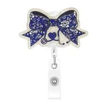 1個「Colorful Bow」壓克力伸縮式名牌捲軸，適合教師、醫生與護理師，辦公室禮物，壓克力名牌套 - 多色 - 查看 5