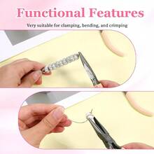KLONKEE 1件/2件/3件 粉色尖嘴鉗、1件鑷子、1件開環手工工具 DIY 珠寶配件 珠寶鉗套組，適用於珠寶製作與維修工具 - A - 查看 7