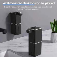 USB Rechargeable Smart Sensor Soap Dispenser, Portable Desktop Foam Electric Foaming Dispenser, Automatic Wall-Mounted Hand Soap Dispenser - A - View 6