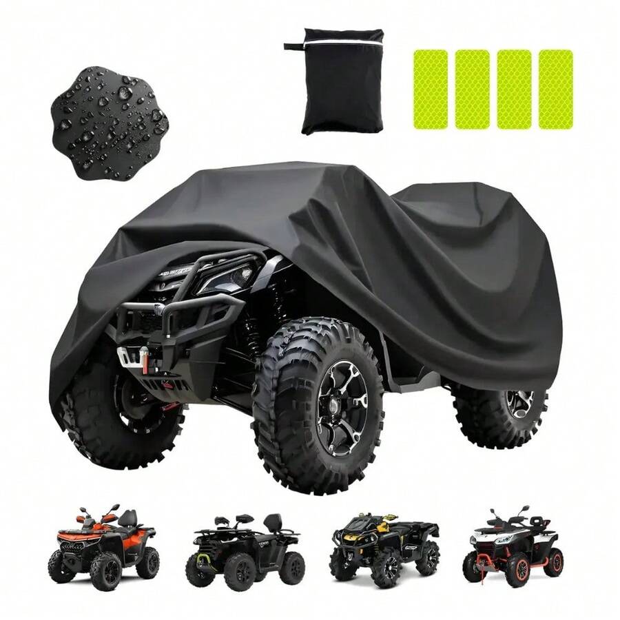 Cubierta Protectora para ATV y Motocicleta Impermeable Protección UV Resistente al Polvo Lluvia y Rayos Solares - A - Ver 1