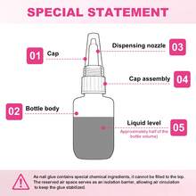 LIMEGIRL 10/5/3/2/1件 20ML 超強力美甲膠，適用於穿戴式假指甲、美甲片、壓克力指甲，無需UV燈，附刷頭，持久，適合初學者DIY居家美甲假指甲 - MJ159-8 - 查看 7