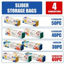 60pcs/50Pcs/45Pcs/25Pcs/15Pcs Assorted Sizes Ziplock Food Storage Bags In Dispenser Box, Leakproof Reusable Seal Bags With Cute Cartoon Prints, Easy-Tear Clear Plastic Food Bags For Snacks Fruits Vegetables Meal Prep Travel Organization - Yellow - View 12