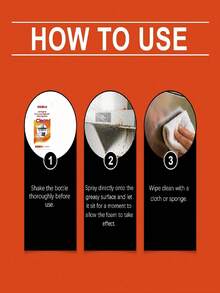 Powerful Grease Cleaner Kitchen Multi-Purpose Spray, Degreaser & Stain Remover With No Residue, Heavy Grease Killer, Clean & Shiny Without Damaging Surfaces (Randomly Sent New Or Old Version) - Liquid - View 3