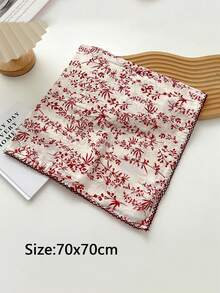 1pc Bohemian Style Ditsy Floral Soft Lightweight Summer Beach Headband - Burgundy - View 8