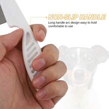2pcs Pet Facial Comb Set (White PP Material) Fine Teeth Efficient Cleaning: PP Material Fine Teeth Design (Rounded Tips To Avoid Scratching Pet's Delicate Facial Skin, Deeply Combing Hair Roots), Precisely Removing Lice, Loose Hair And Fine Dirt, More Suitable For Small Facial Areas Than Regular Combs Washable And Easy To Maintain: Directly Wash With Water After Use To Clean, Avoiding Dirt Residue And Growth Suitable For Long Hair - Multicolor - View 4