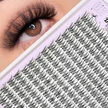 LIMEIKAI 14 Rows Natural Individual Eyelashes Eyelashes DIY Wispy Cluster Eyelash Extensions Individual Eyelashes 10-12mm Manga Cluster Eyelashes Fish Tail, Wispy/Nature Style, C Curl, Beginner-Friendly, Reusable Eyelash Extensions For Natural & Doll Looks - View 5