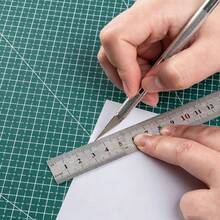 A3 Deep Green Double-Sided Grid Cutting Mat, Handmade Cutting Board, Desktop Anti-Cut Carving Mat, Suitable For Paper Craft, Sewing, Model Making, Scrapbooking, Fabric Cutting, Ideal For Craft Enthusiasts, Quilters, Handmade Sellers, Perfect DIY Gift For Friends On Back To School And Birthday - Green - View 3
