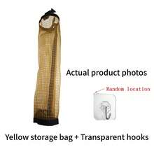 1pc Foldable Storage Bag + Hook,Soft Plastic Storage Bag,Breathable Plastic Bag Organizer,Kitchen Accessories,Kitchen Storage,Holiday Essentials,Kitchen Essentials,Christmas Decor,Room Decor,Soft And Fluffy,Bathroom Accessories,Behind Door Storage - Multicolor - View 14