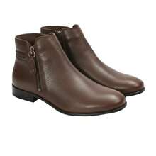 BOTA PERLATTO LUNA COURO ZIPER REF LUN002E FEMININO - MARROM ESCURO - Visão 6