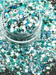 Nail Art Decorations, Ultra-Thin Colorful Solid Color Glitter, Sequins, Four-Pointed Star, Irregular Shaped Mixed Crystal Nail Art Assortment 1 Bottle, Korean-Style DIY Personal Nail Art Decorations, Glitter Sequins, Nail Stickers, Decals, Micro Rhinestones, Press-On Nail Decorations - Multicolor - View 17