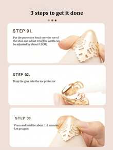 1 Pair Women's Anti-Kick Wear-Resistant Repair Pointed Toe Shoe Toe Protectors, Shoe Cover Replacement Accessories For High Heels, Sandals, Back To School, Wedding - Multicolor - View 6