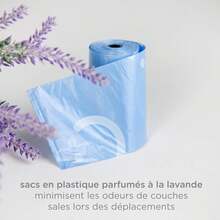 Ubbi Retractable Bag Dispenser For Diaper Bag, Portable Bag Holder For Travel, Newborn Baby Essentials, Diaper Bag Must Have, Includes 24 Lavender - ColorB - View 6