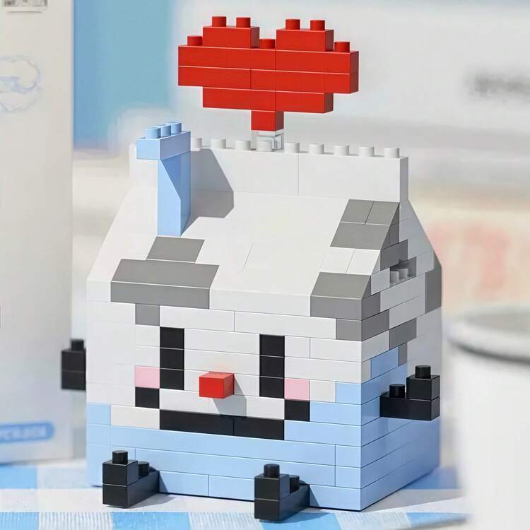 Pixel Art Mini Food Micro Particle Building Blocks Series, Children's Building Blocks Toy Set, ABS Material, Soft Building Mat, Educational Puzzle Game, Hobby Gathering Collection, Back To School/Birthday/Halloween/Christmas Holiday Fashion Gift. - Multicolor - View 10