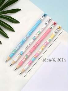 5/10pcs Random Color 2B Mechanical Pencil 2.0mm Thick Refillable Press-Type Pencil For Continuous Writing, Replaceable, Back To School - Multicolor - View 8