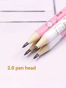 5/10pcs Random Color 2B Mechanical Pencil 2.0mm Thick Refillable Press-Type Pencil For Continuous Writing, Replaceable, Back To School - Multicolor - View 11