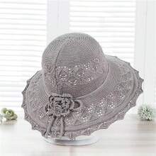 1pc Elegant Women's Floral Crochet Decor Straw Bucket Hat - Breathable, Sun Protection, Multi-Functional Summer Beach Hat, Beach Essential - Multicolor - View 13
