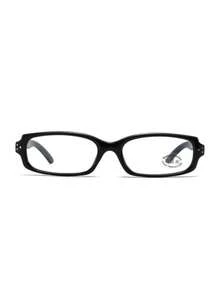 1 Pair Unisex Fashion Small Frame Clear Lens Glasses, Suitable For Work, Commuting And No-Makeup Look - Black - View 3