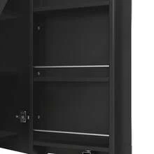 360° Rotating Kitchen Island, Multifunctional Storage Cabinet With Folding Doors And Side Shelves, Extendable Console Table For Kitchen, Dining Room And Living Room - Black - View 8