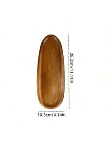 1 Peça Bandeja de Madeira Maciça Irregular, Prato de Armazenamento de Cozinha para Chá, Café, Potes de Açúcar, Doces, Bandeja Decorativa de Ramadã para Casa, Restaurante, Decoração de Mesa, Presente Perfeito para Casamento, Halloween, Natal, Páscoa, Festas de Aniversário - Castanho - Visão 10