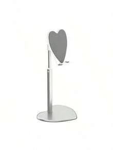 2026 New Model: Heart-Shaped Metal Desktop Stand ABS | Aluminum Alloy Portable Phone Tablet Holder | 360° Rotatable Adjustable Angle | Suitable For Desk, Bedside Table Or Car | Fashionable Cute Practical, Slouchy Person Essential, Hands-Free Easy Use | Popular Desktop Decor, Make Daily Life More Convenient And Interesting - Black - View 7