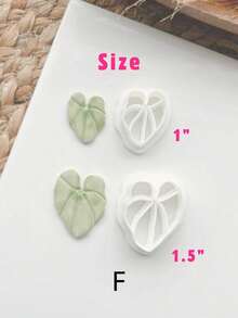 2/12pcs Exquisite Tropical Leaf Resin Clay Cutters - Melon Leaf And Ginkgo Leaf Shapes, Botanical Bohemian Craft Tools, Suitable For DIY Earrings, Jewelry Making And Plant Lover Gifts - White - View 12