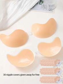 One Strapless, Self-Adhesive Silicone Bra With A Mango Shape, Perfect For Weddings. Includes 30 Nipple Covers. - Multicolor - View 11