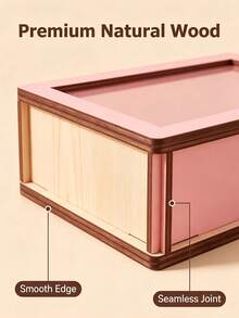 10,000 Savings Challenge Box With Goal And Number Counter, Wooden Money Box, Suitable For Fun Budgeting Challenge, Home And Home Office Use - Multicolor - View 2