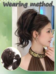 Synthetic Hair Bun Hair Piece,Synthetic Ponytail Extension, Synthetic Fake Buns Hairs Extensions, Buns Hairpieces For Women Daily Wear - Multicolor - View 6