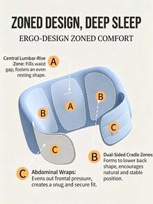 360-Degree Wraparound Lumbar Support Pillow Features An Adjustable Lumbar Support Strap, A Soft, Three-Zone Contoured Design, And Is Suitable For Both Side And Back Sleeping. The Cushion Is Removable And The Pillowcase Is Washable. - Lumbar Support Pillow - View 5