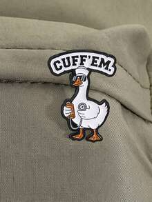 1件卡通可愛鵝護士琺瑯胸針，血壓計與「CUFF'EM」文字徽章，時尚配件，醫護人員最佳禮物 - 彩色 - 查看 7